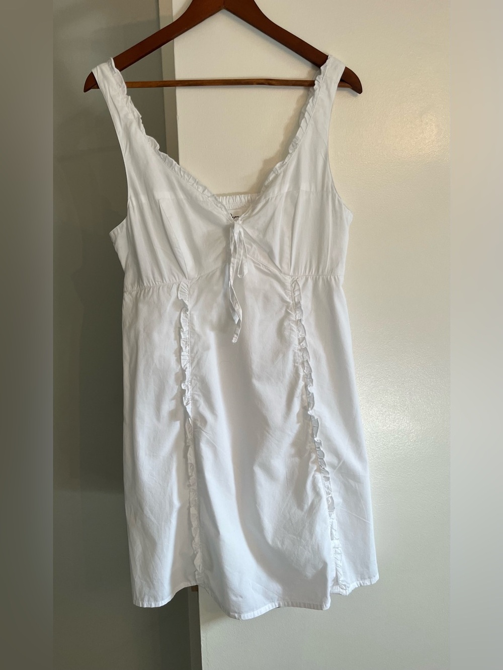 Japna White Ruffle-Trim Cotton Dress - Picture 2 of 6